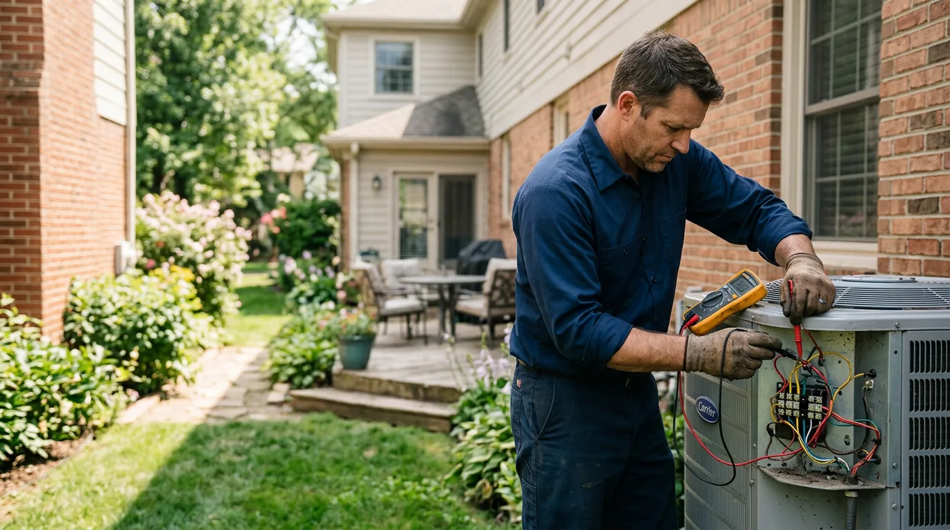HVAC technician working near Dayton, VA
